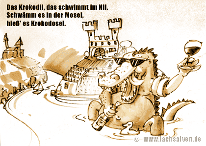 Witzbild: Mosel Nil Krokodil