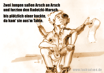 Witzbild: Jungen Radetzki-Marsch