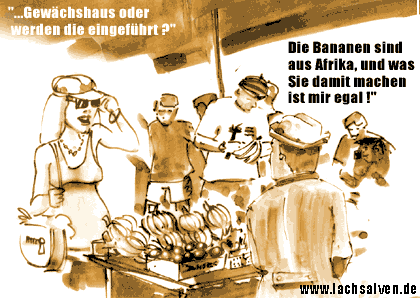 Witzbild: Bananen Marktstand