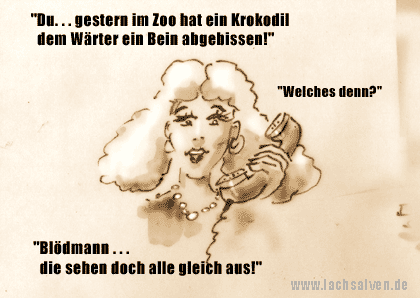 Witzbild: Unfall Krokodil Zoo
