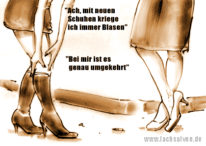 Witzbild: Schuhe Blasen