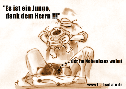 Witzbild: Geburt Hebamme 