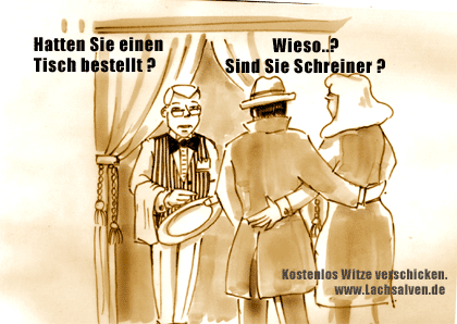 Witzbild: Restaurant Tisch